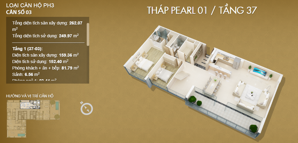 penthouse p3 mỹ đình pearl