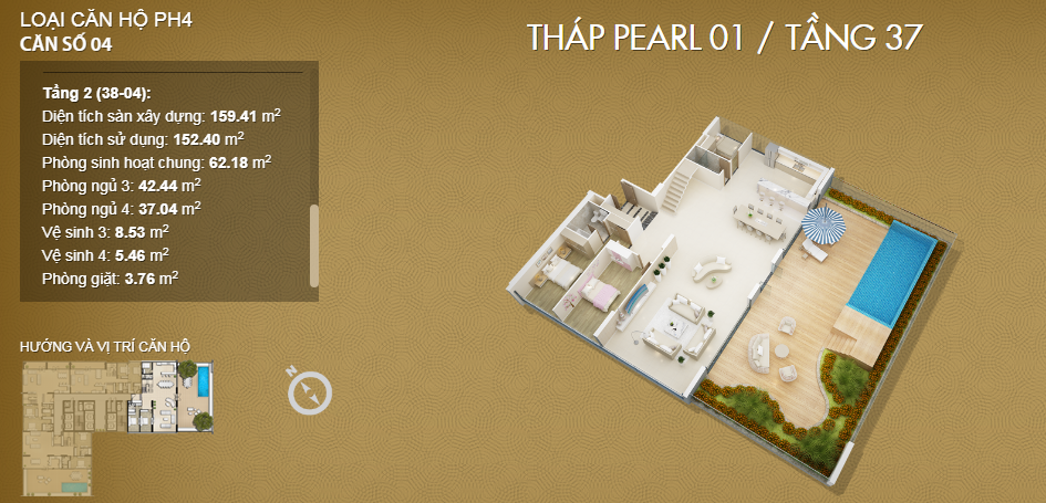 penthouse p4 mỹ đình pearl 1